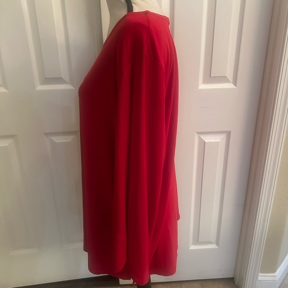 Dennis Basso Red Women Round Neck Knit Top - Picture 4 of 5